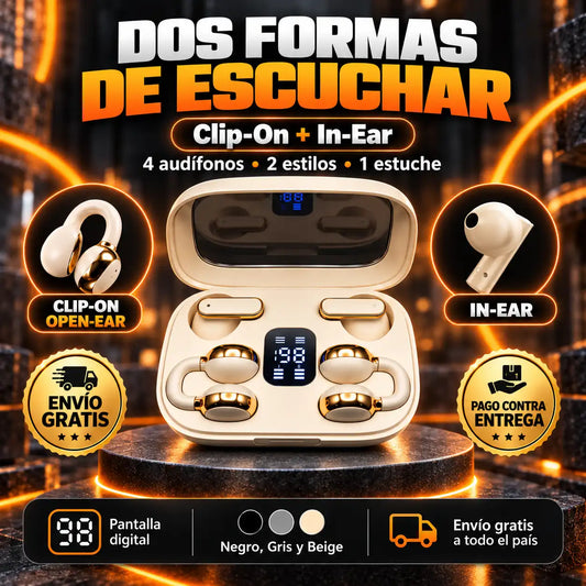 DuoTune™ Q10 – Audífonos 2 en 1