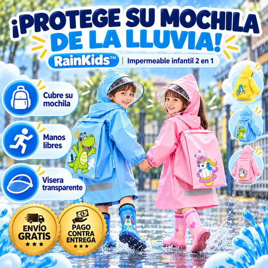 RainKids™ – Impermeable Infantil con Mochila