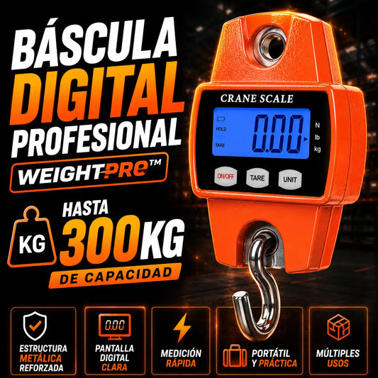 WeightPro™ - Báscula Digital Profesional de 300KG