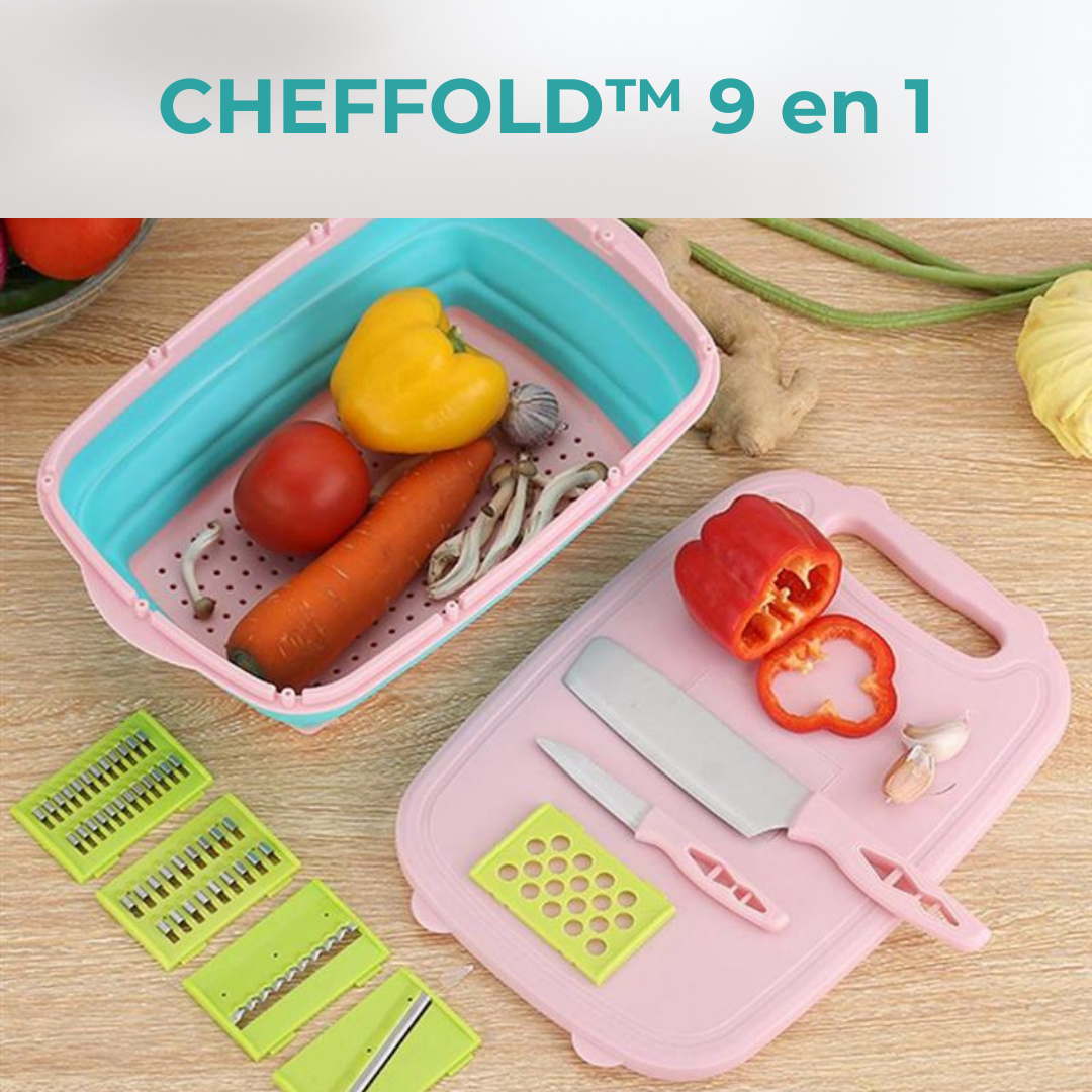 ChefFold™ 9 en 1 – Tabla de Corte Todo en Uno